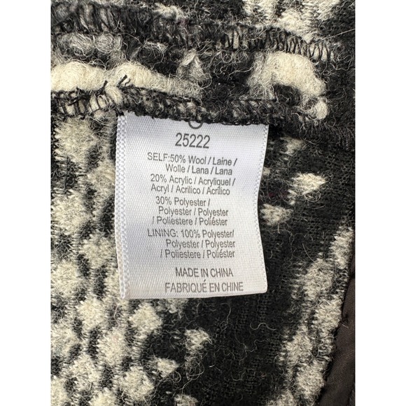 Anthropologie Guest Editor Wool Blend Open-Front Black and White Cardigan Jacket - Picture 5 of 5